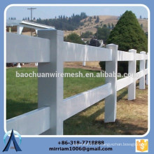 Rails 2 de haute qualité, 3 rails et 4 rails clôture en vinyle blanc, clôture à cheval, clôture à trois rails
